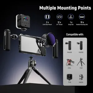 Cage pour téléphone NEEWER PA082 pour Samsung Galaxy S25 Ultra avec adaptateur de filtre 67 mm et plaques arrière pour objectifs 17 mm et monture T - Product Image 2