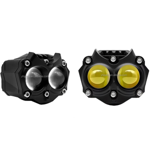 Faro Ausiliario Universale MT2Y a Forma di Gufo con Lente Proiettore Bicolore per ATV, Scooter, <span class=keywords><strong>Cafe</strong></span> <span class=keywords><strong>Racer</strong></span>, 4x4 - Product Image 3