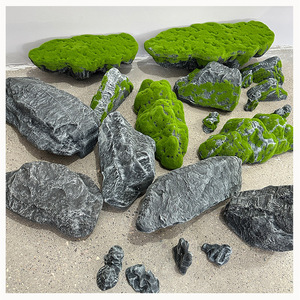 Rocas Decorativas de Musgo Artificial Meng Jie, 30cm-100cm, Decoración de Jardín Interior y Exterior, Estilo Nórdico Minimalista - Product Image 3
