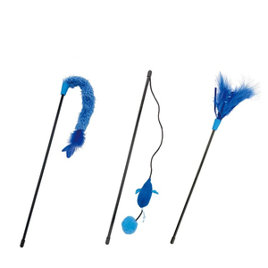 2025 nuevo diseño gato Teaser Rod juguete Océano Azul moderno estilo clásico ratón peludo y pluma esponjosa FÁBRICA DE China personalizable - Product Image 1