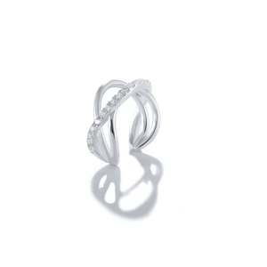 Boucles d'oreilles sans perçage en forme de croix en zircon, manchette d'oreille pour femme, bijoux en argent sterling 925 - Product Image 6