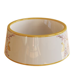 קערת חרס דקורטיבית לחתולים וכלבים בעיצוב פתח רחב עם דוגמא פרחונית, מזין לחיות מחמד להאכלה קלה, קערת חיות מחמד מזוגגת פרימיום, ייצור בהתאמה אישית (OEM) - Product Image 3