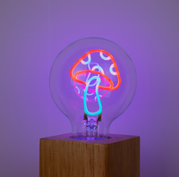 Ampoule décorative colorée A60, G80, G95, G125, dessin animé d'amour, lampe à Filament LED, lumière de vacances, nouveau Style