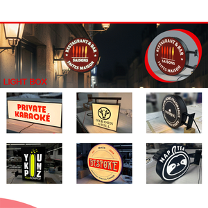 Pubblicità esterna personalizzata a led segnaletica luminosa per affari a doppio lato segno di scatola luminosa - Product Image 4