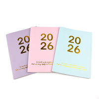 Agenda d'affaires 2026 personnalisé en papier, design classique, couverture souple en cuir PU, journal, planificateur, 100 feuilles, cadeau, reliure cousue