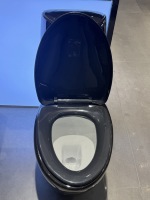 Abattant de toilettes moderne premium allongé en forme de V à dégagement rapide à un bouton, en matériau PP urée pour salle de bain