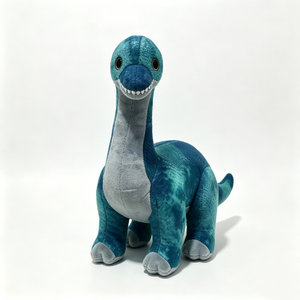 Peluche de brachiosaurio azul verdoso personalizado, dinosaurio de peluche de cuello largo, peluche de dinosaurio con escamas texturizadas en color verde azulado. - Product Image 1