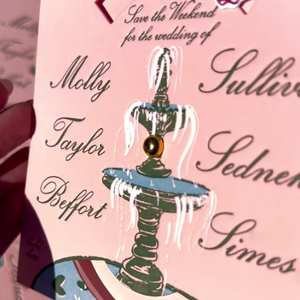 Invitaciones de Boda Personalizadas 2026, Diseño Formal de Jardín en Rosa para Novia, Impresión Tipográfica, Tarjetas de Invitación y para Guardar las Fechas - Product Image 3