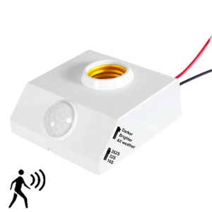 Đui Đèn Cảm Biến Hồng Ngoại Hồng Ngoại Cơ Thể Người Tự Động Đui Bóng Đèn LED Đui Đèn Gắn Tường Phát Hiện Chuyển Động <span class=keywords><strong>PIR</strong></span> Cơ Sở E27 - Product Image 2