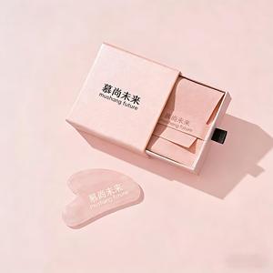 Di alta qualità su misura quarzo rosa Guasha pietra naturale viso Guasha Logo inciso strumenti di <span class=keywords><strong>massaggio</strong></span> per il viso - Product Image 1