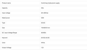Fuente de Alimentación de Modo Conmutado Convertidor AC-DC/DC-DC de 30W con Transformador Salida de 12V Entrada de 400V - Product Image 5