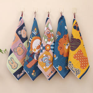 100 coton en gros 34x40cm 4 couches Jacquard mousseline gaze de coton <span class=keywords><strong>serviette</strong></span> pour enfants et adultes ensemble d'essuie-mains respectueux de la peau - Product Image 1