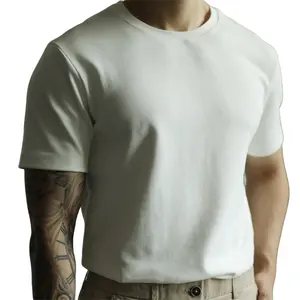 100% SUPIMA Coton 260 GSM T-shirt Petite quantité minimale de commande Personnalisation Logo Plusieurs Couleurs En Stock