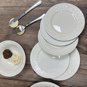 Bộ Đĩa Ăn Tối Bằng Gốm Thiết Kế Dập Nổi Chấm Bi Giá Bán Buôn Bộ Đĩa Ăn Tối Sang Trọng 7.5Inch - Product Image 6