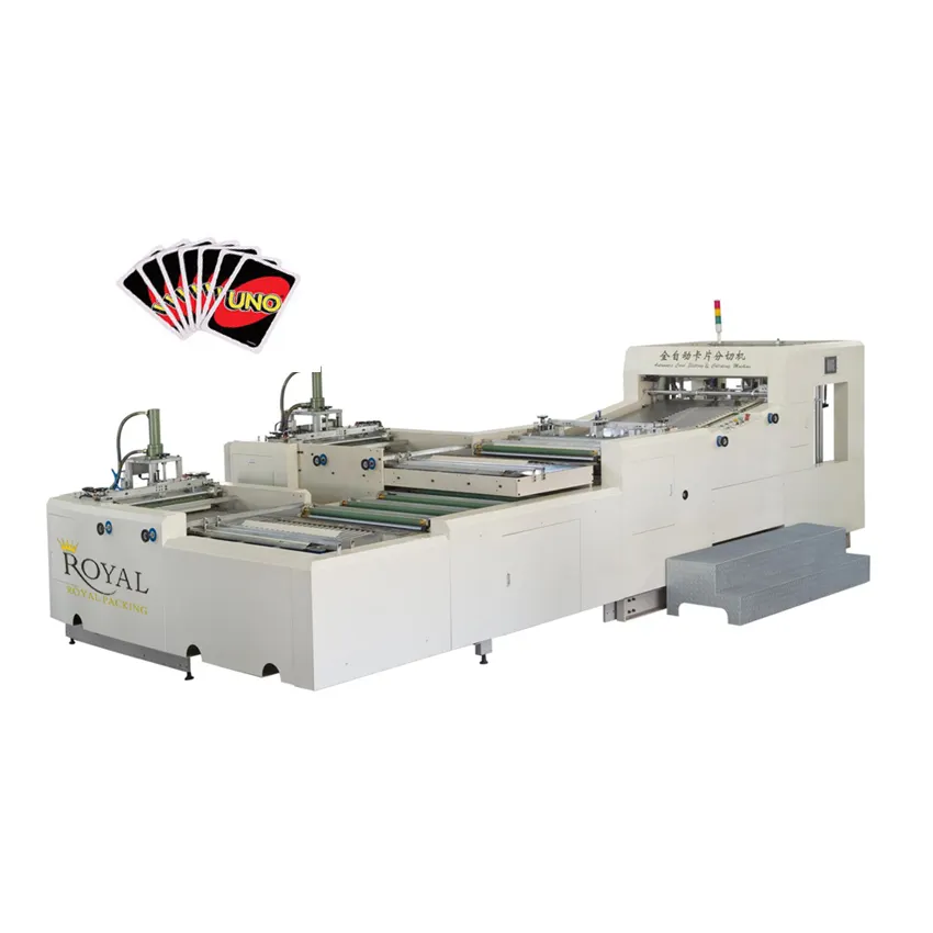 RYQ1020 Pemotong Kartu Remi Otomatis dan Mesin Die-Cutting Otomatis, Mesin Collating dan Susun untuk Setumpuk Kartu