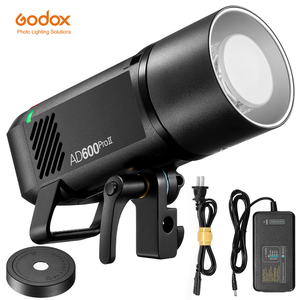 แฟลช <span class=keywords><strong>Godox</strong></span> <span class=keywords><strong>AD600Pro</strong></span> II 600Ws TTL HSS สำหรับใช้งานนอกสถานที่ ความเร็วในการรีไซเคิล 0.9 วินาที แบตเตอรี่ Li-ion สำหรับกล้อง Sony Canon Nikon Fuji Panasonic - Product Image 1