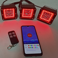 Feux de travail LED carrés de 3 pouces 12W, projecteurs LED 12W 4D, éclairage ponctuel hors route, camion, SUV, 4x4, feux LED