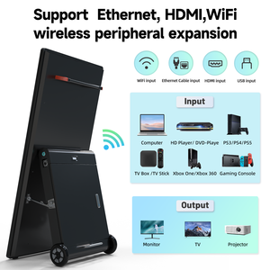 Póster digital LCD IP65 móvil de 55 pulgadas, 1800 liendres para atención médica y centro comercial, elevadores de EE. UU., soporte de suelo - Product Image 4