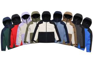 Jaket kamuflase hangat untuk pria, grosir tahan angin tahan air luar ruangan jaket kasual ritsleting hangat pria - Product Image 2