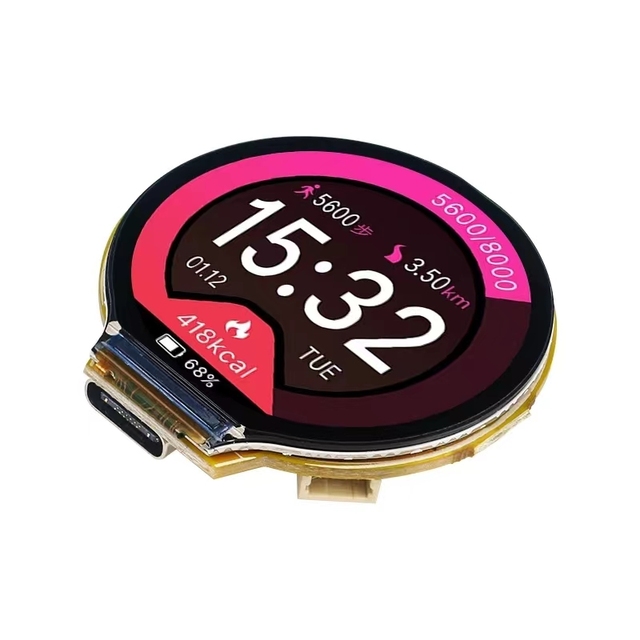 ESP32-C3 1.28 Inch Round Lcm Display GC9A01 IPS LCD Touchscreen Wifi Bt Dual Core Board for LVGL