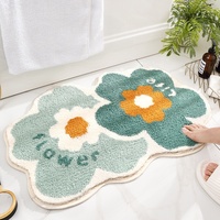 Luxus Badezimmer beflockte Teppich matte Starke Wasser aufnahme Fuß matte Schmutz beständiges rutsch festes Design für Schlafzimmer