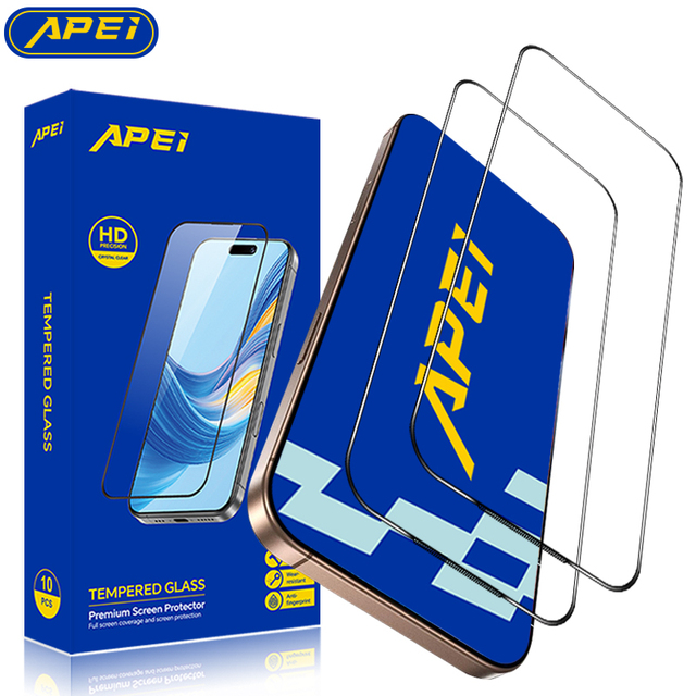 APEI ESD Anti-Static Anti-Dust Full Cover Tampered Glass Mobile Phone Screen Protector Sheet for IPhone Samsung Huawei Xiaomi