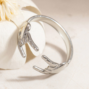 European Style Stainless Steel <b>Ring</b> For Women Geometric Design Minimalist Fashion Jewelry Gift Occasion JZ21448B - Product Image 4