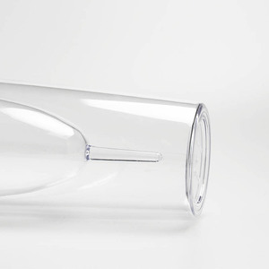 Bicchiere da vino con isolamento a doppia parete in acrilico trasparente per ristorante di nozze - Product Image 2