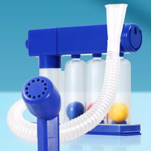 Anning Brand Respiratory Trainer For Lung Function Exercise With Three Balls <b>ABS</b> Material White And Blue - Product Image 2