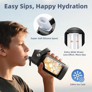 IDEA GIFT Custom Logo Insulated Water Bottles Heat Transfer BPA-Free <b>Double</b>-<b>wall</b> Stainless Steel Tumblers Drink cup for kids - Product Image 5