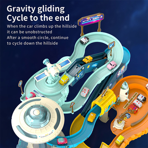 ITTL Idées Cadeaux <span class=keywords><strong>Enfants</strong></span> : Ensemble <span class=keywords><strong>de</strong></span> Jeu d'Aventure Ferroviaire avec Voitures et Piste, Jouet pour Garçons et Filles en Plastique ABS, Âges 2-13 ans - Product Image 4
