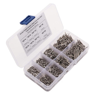 Nickel Plated Carbon Steel Flat Head Self Tapping Screws Metric M2 800pcs Box Set For Metal - Product Image 2