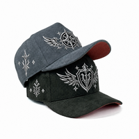 Casquette de baseball pour homme en coton suédé avec broderie 3D de haute qualité, visière incurvée, 5 panneaux, style streetwear, casquette de sport