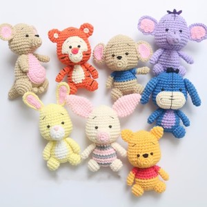 100% hecho a mano bebé ganchillo <span class=keywords><strong>Amigurumi</strong></span> Mini <span class=keywords><strong>bosque</strong></span> Animal relleno pequeño juguete hecho a mano - Product Image 1