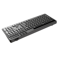 Silent Keycaps 2.4G Wireless Gaming Slim Ultra Thin USB Human-Ergonomic Keyboard Mouse Combo 106 Layout 1600 DPI 6D Buttons