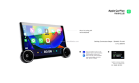 Écran tactile Android 13.0 de 10,33 pouces, double bouton, navigation GPS HD, système multimédia automobile, Carplay