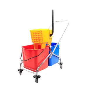 60L High Quality Plastic Mop Bucket Wringer Commercial Industrial Mop Bucket with Wringer