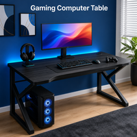 Bureau d'ordinateur avec ensemble de chaise de jeu, table d'étude moderne et minimaliste pour le bureau à domicile