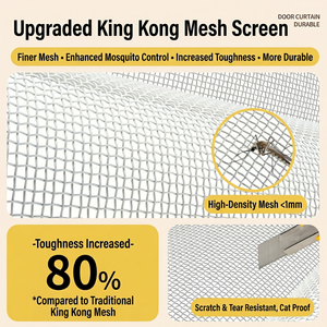 <span class=keywords><strong>Moustiquaire</strong></span> magnétique en maille diamantée durable, résistante aux griffures des animaux, avec cadre renforcé et installation facile - Product Image 6