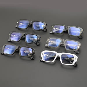 Montature per <span class=keywords><strong>Occhiali</strong></span> da Vista Rettangolari Piatte in Acetato <span class=keywords><strong>con</strong></span> <span class=keywords><strong>Lenti</strong></span> Ottiche Decorative e <span class=keywords><strong>Ingrandimento</strong></span> Personalizzato per Donne - Product Image 3