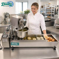 Máquina automática para hacer donas de una sola hilera, máquina eléctrica para freír donas, 500 piezas/h, mini máquina para hacer donas para panadería, cafetería, restaurante, puesto de comida