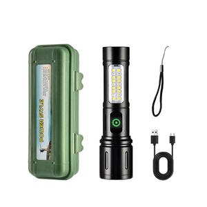 Lampe de poche extérieure à zoom rétractable en alliage d'aluminium Lampe de poche COB avec lumière latérale - Product Image 1