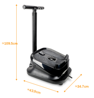 Masseur électrique pour les pieds Emoka EMK-789 noir avec électrodes TENS, appareil de spa et d'étirement avec contrôle de la minuterie