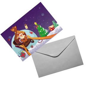 Carte-cadeau de Noël personnalisée en gros d'usine carte de voeux lenticulaire 3d de Noël et du Nouvel An avec enveloppes bon marché - Product Image 6