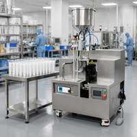Machines de remplissage et de scellage automatiques à ultrasons pour tubes souples, machine de remplissage à tête unique en acier inoxydable pour crème