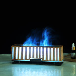 เครื่องเพิ่มความชื้นในอากาศแบบกระจายกลิ่นหอม 0.5 ลิตร พร้อมดีไซน์ตะแกรงแนวตั้ง สำหรับห้องนอน ให้แสงสว่างและละอองน้ำ - Product Image 4