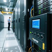 Alimentation électrique de secours industrielle en ligne triphasée 50Hz UPS 90KVA 120KVA 200KVA 240KVA 480KVA pour ordinateur et protection contre la foudre