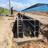 Chine Panneau de coffrage réutilisable Coffrage en plastique en fibre de verre PP noir pour dalles de sol en colonne Construction en béton