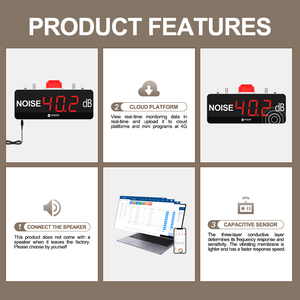 Wall-Mounted Decibel <strong>Meter</strong> Household Noise Tester Noise Alarm Bar Noise Detector <strong>Sound</strong> <strong>Level</strong> <strong>Meter</strong> - Product Image 6