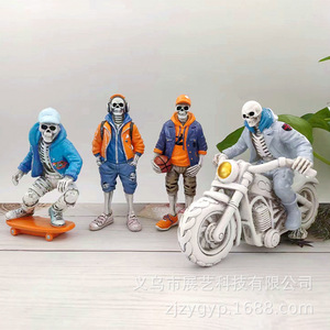 Adornos de Calaveras de Resina para Halloween, Decoración de Hogar y Manualidades, Tendencia Transfronteriza - Product Image 1
